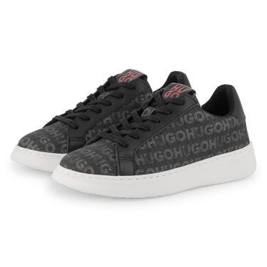 HUGO Tenis para niño y adolescente, all over logo unisex color negro